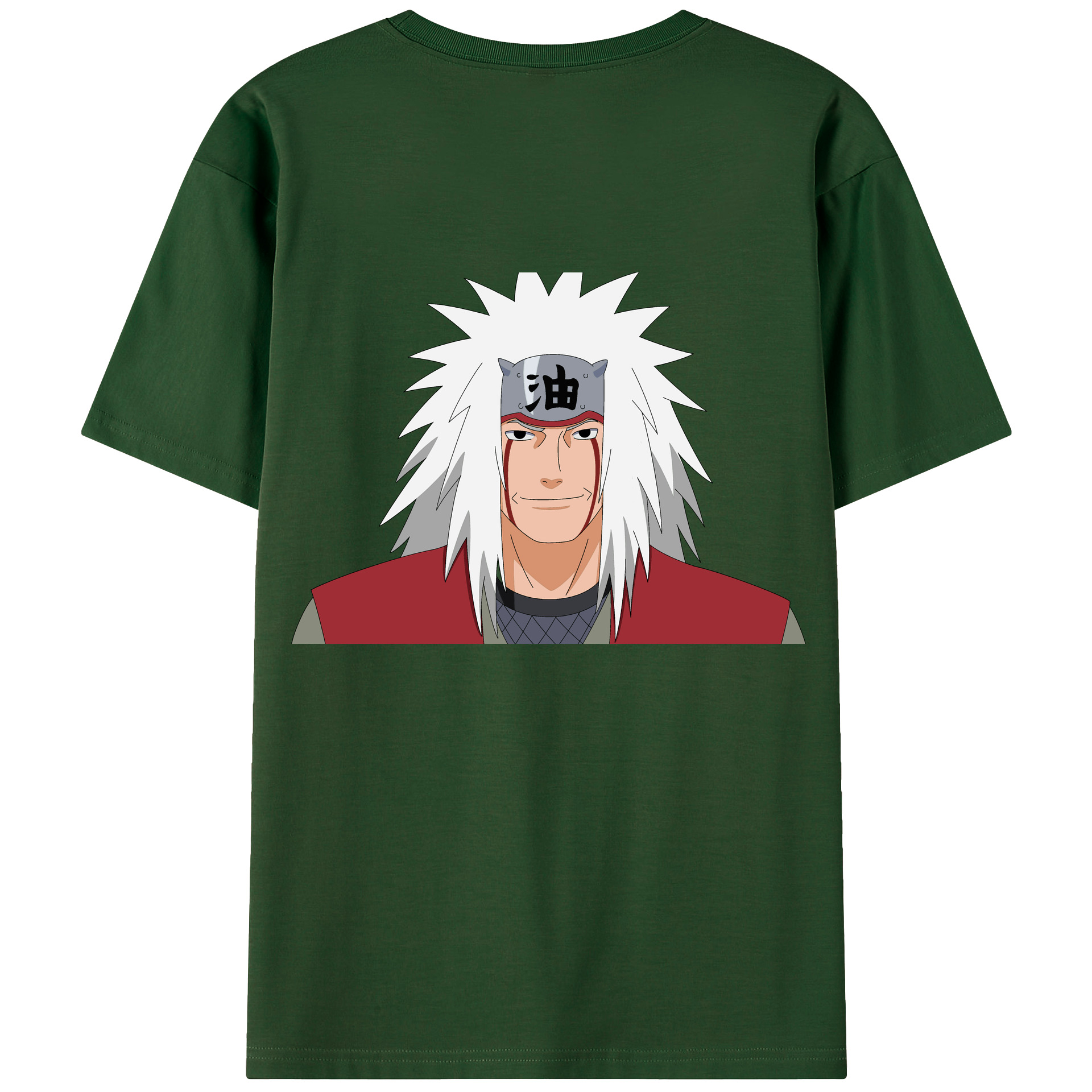 （画像用） NARUTO -ナルト- 自来也（じらいや） Jiraiya 綿100％半袖Tシャツ（背面プリント）